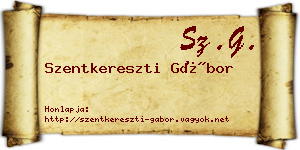 Szentkereszti Gábor névjegykártya