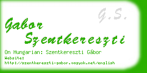 gabor szentkereszti business card