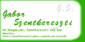 gabor szentkereszti business card
